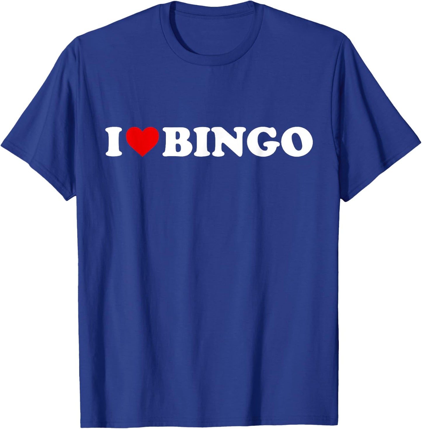 I Love Bingo - Heart T-Shirt - T-Shirt | Royal