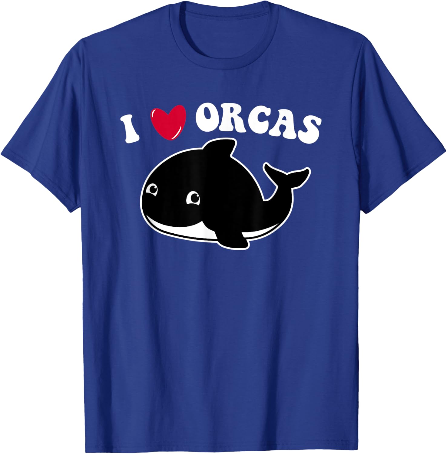 I LOVE ORCAS Heart Cute Baby Killer Whale Toddler Girls Kids T-Shirt - T-Shirt | Royal