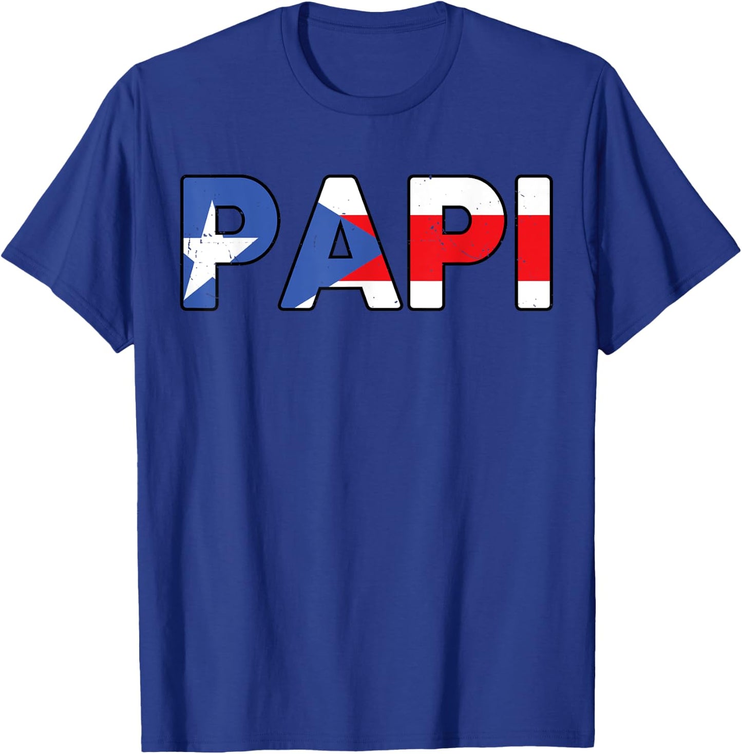 Papi Shirt Puerto Rico Flag Fathers Day Gift Rican Dad T-Shirt - T-Shirt | Royal