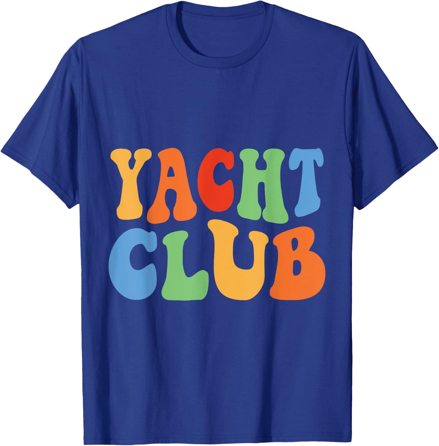 Vintage Men Women Boys Girls Funny Retro Yacht Club T-Shirt - T-Shirt | Royal