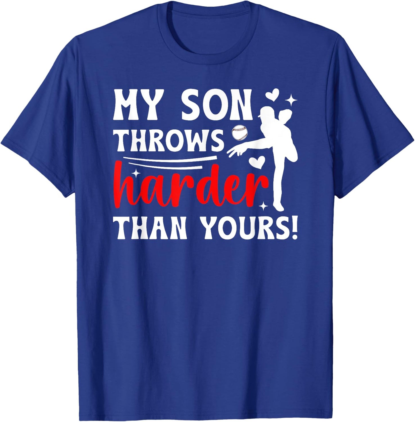 My Son Baseball Pitcher Mom Of A Baseball Pitcher Mother T-Shirt - T-Shirt | Royal