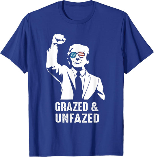 Fist Pump American Patriot - Grazed and Unfazed T-Shirt - T-Shirt | Royal