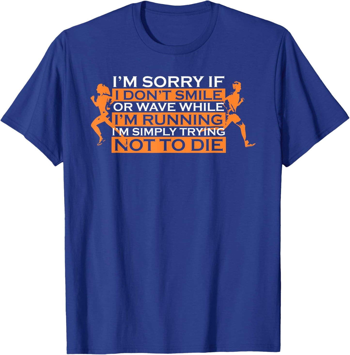 Cant smile while running cross country marathon runner gift T-Shirt - T-Shirt | Royal