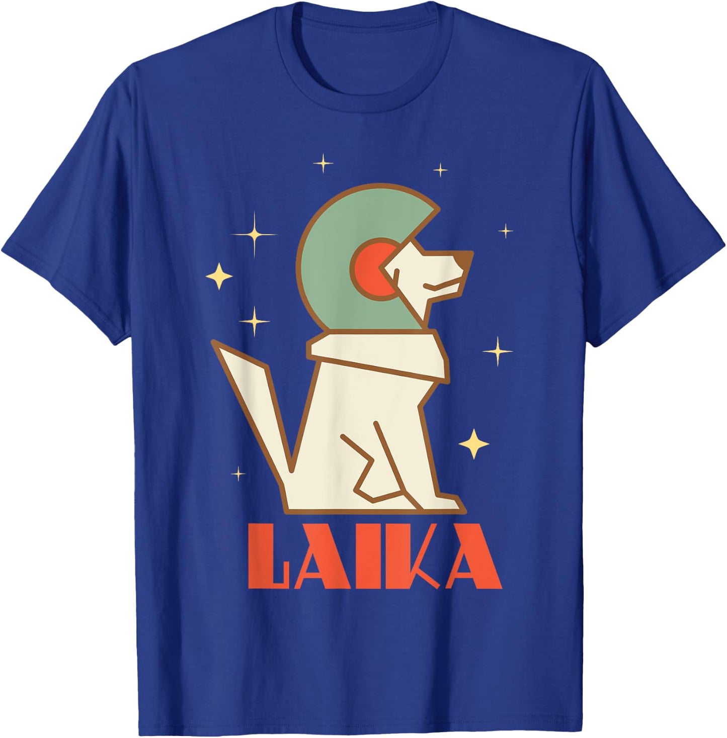 Laika Sputnik Space Dog Space Travel USSR Men Women T-Shirt - T-Shirt | Royal
