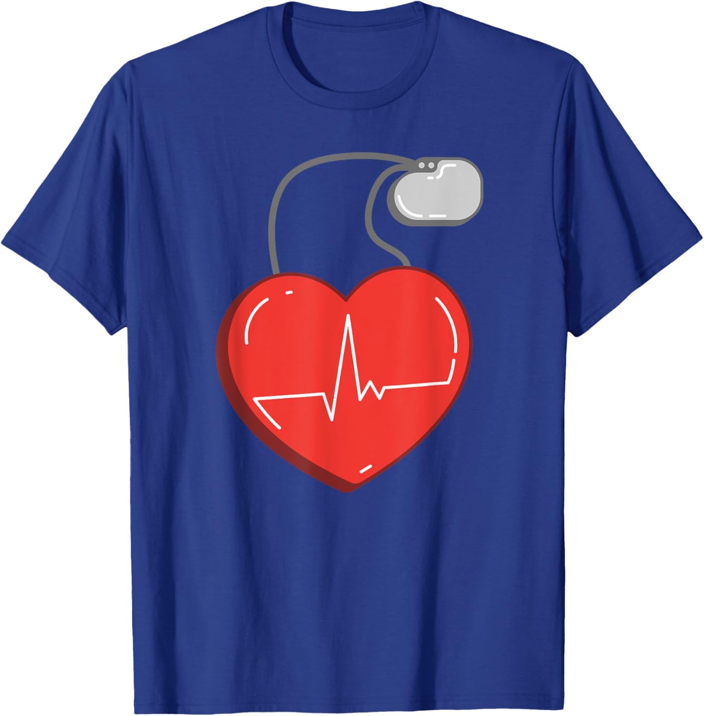 Implantable Defibrillator ICD Cardiac Pacemaker Recipient T-Shirt - T-Shirt | Royal
