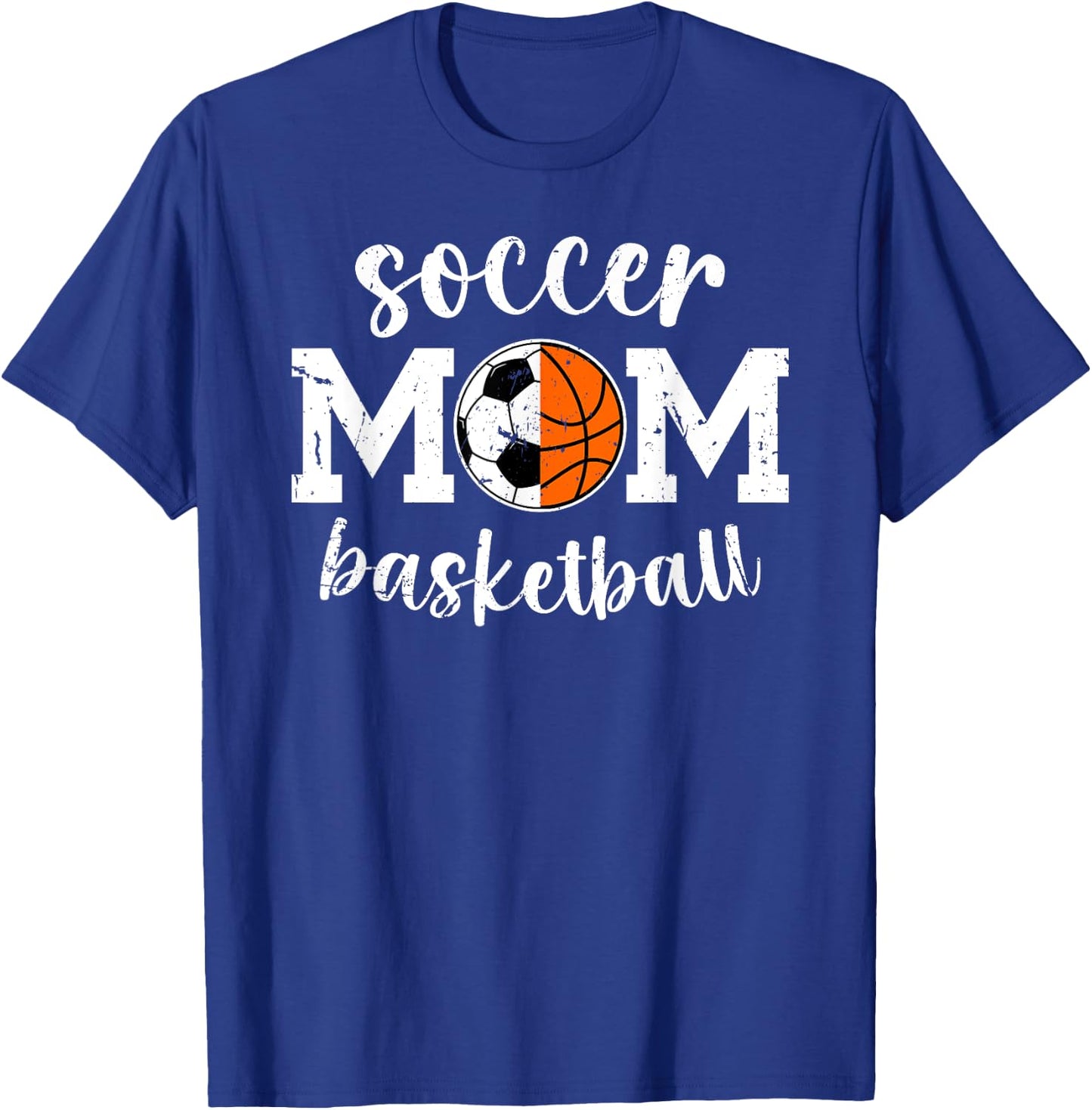 Soccer Basketball Mom Of Ballers Basketball Soccer Mom T-Shirt - T-Shirt | Royal
