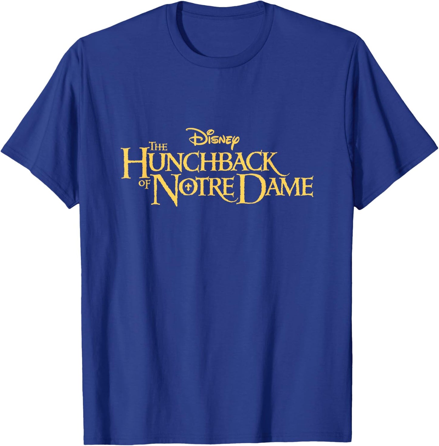 Disney The Hunchback Of Notre Dame Big Chest Text Logo T-Shirt - T-Shirt | Royal