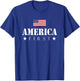 America First AmericaFirst USA Flag American Pride July 4th T-Shirt - T-Shirt | Royal