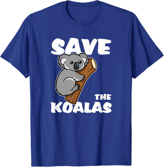 Save The Koalas Koala Rescue Australia Cute Koalabear T-Shirt - T-Shirt | Royal