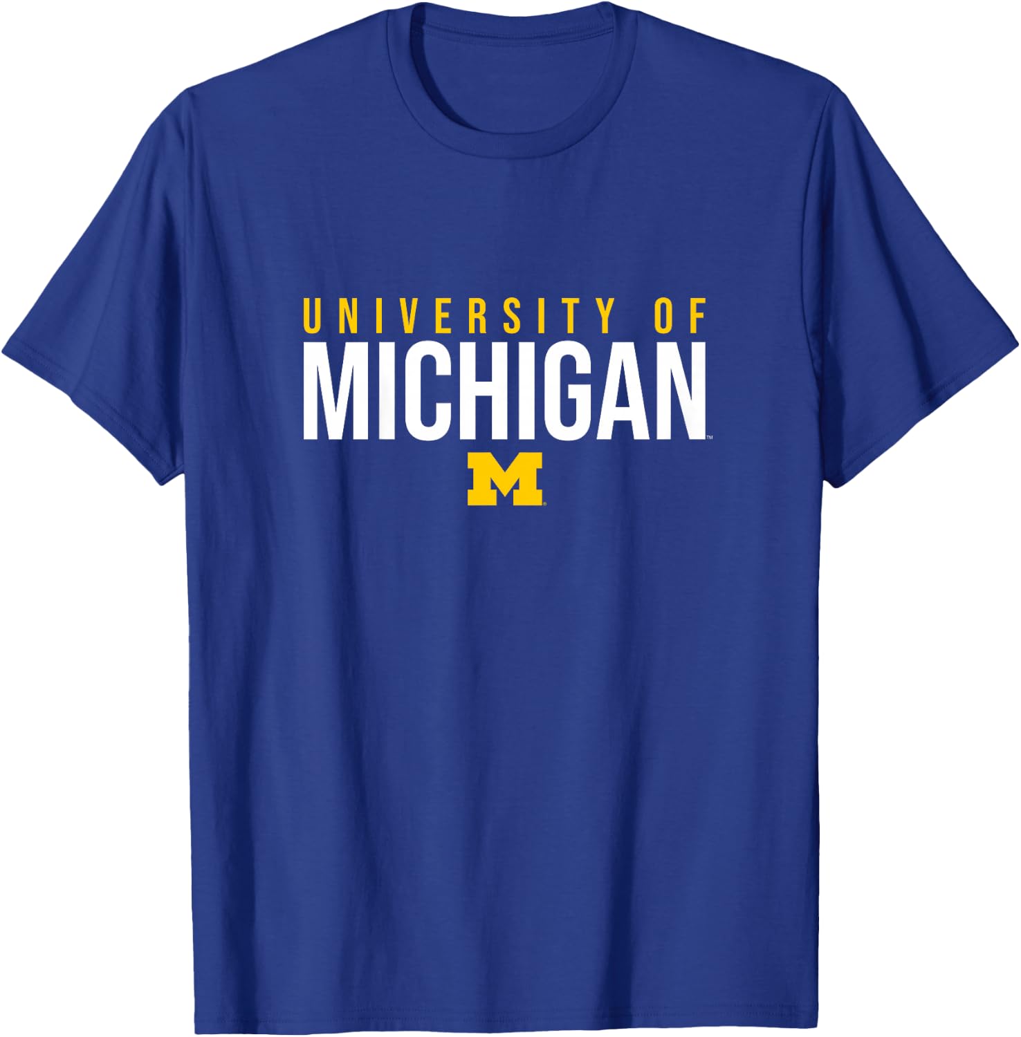 Kids University of Michigan Wolverines U of M Stacked T-Shirt - T-Shirt | Royal