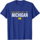 Kids University of Michigan Wolverines U of M Stacked T-Shirt - T-Shirt | Royal