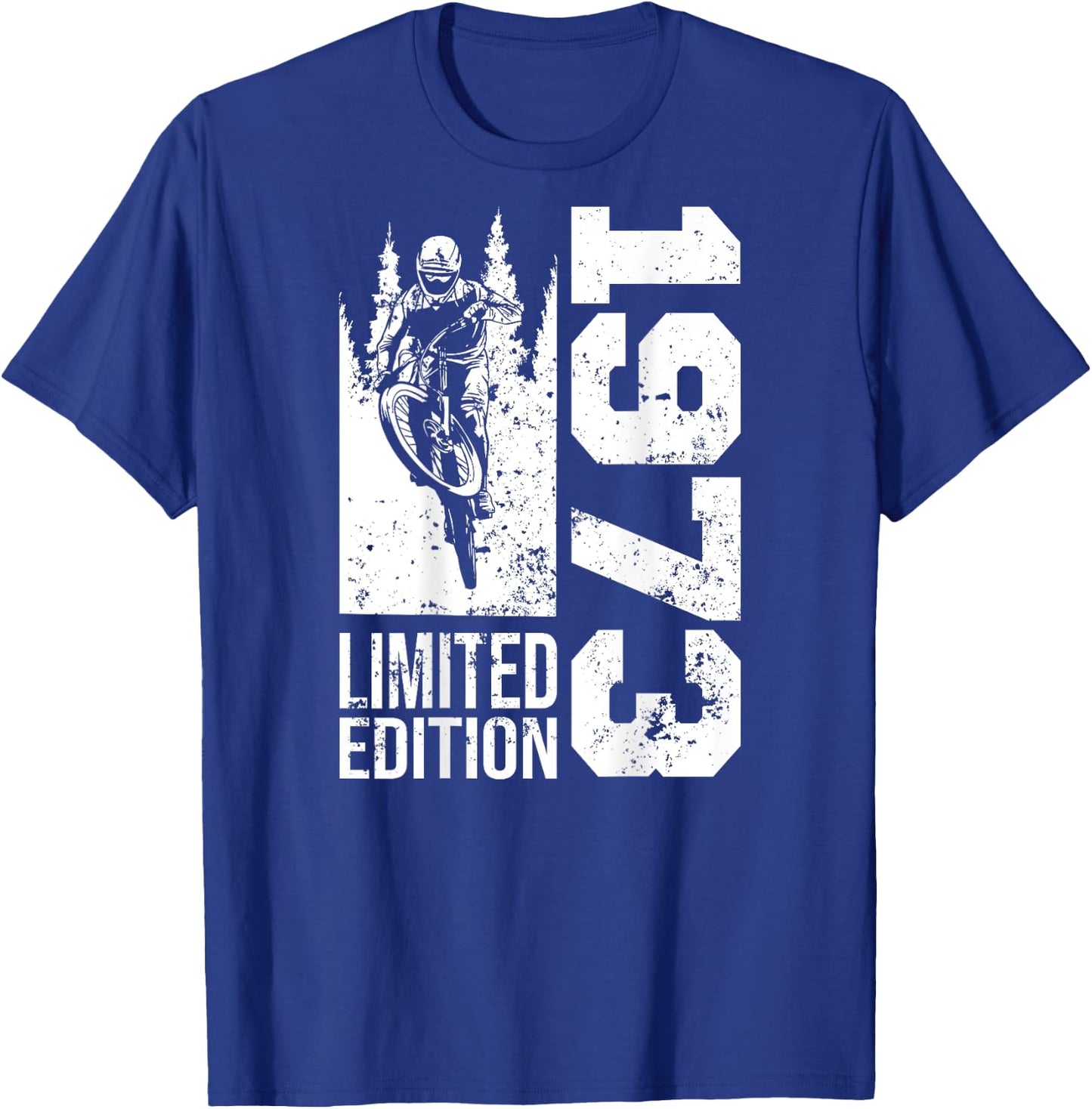 Vintage 1973 born Birthday cycling Mountain-Bike MTB-Bicycle T-Shirt - T-Shirt | Royal