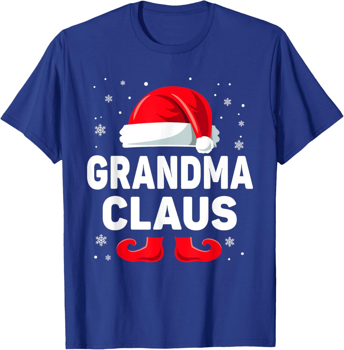 Grandma Claus Christmas Matching Family Group Funny Xmas T-Shirt - T-Shirt | Royal