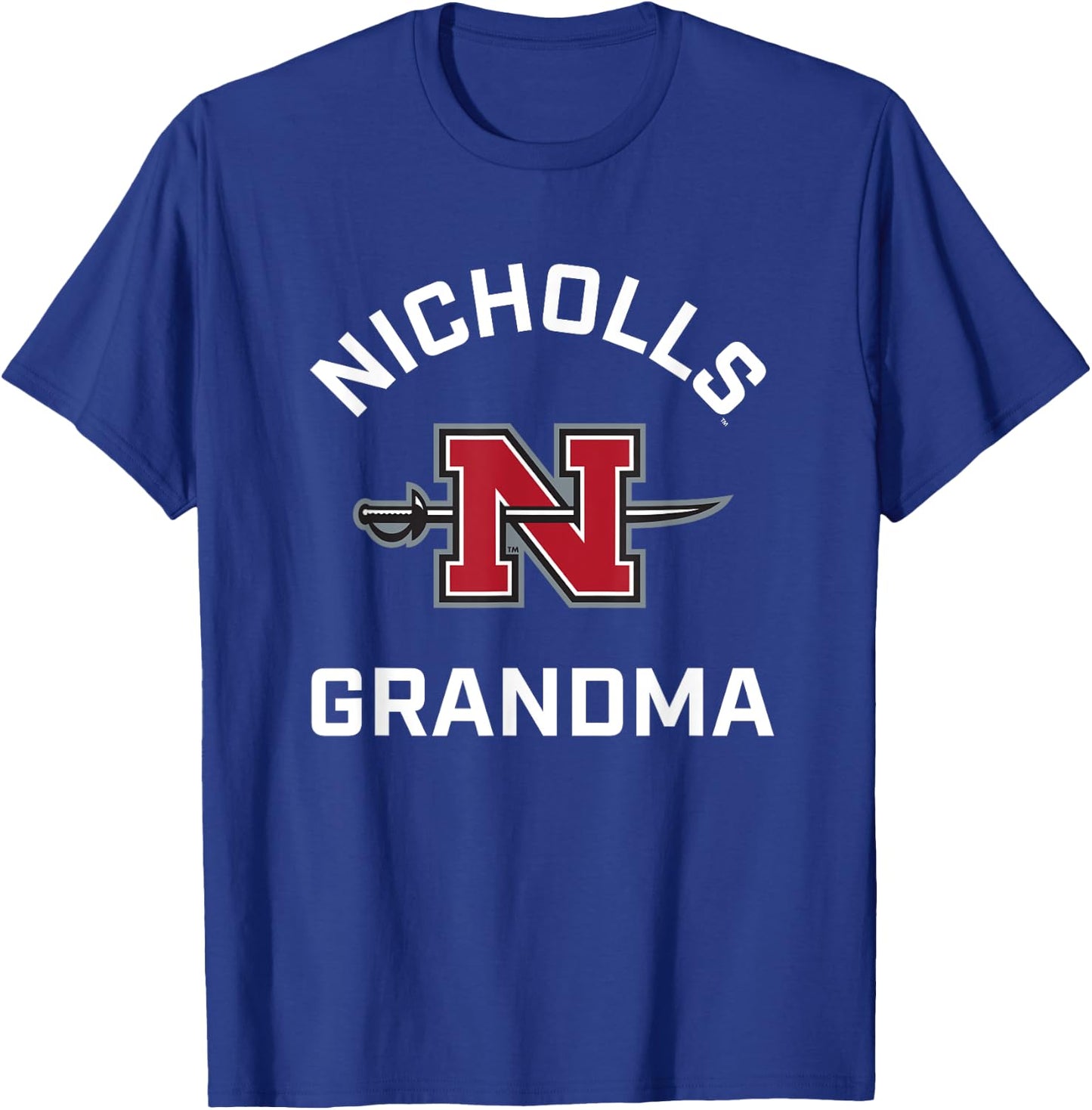 Nicholls State University Colonels Arched Grandma T-Shirt - T-Shirt | Royal