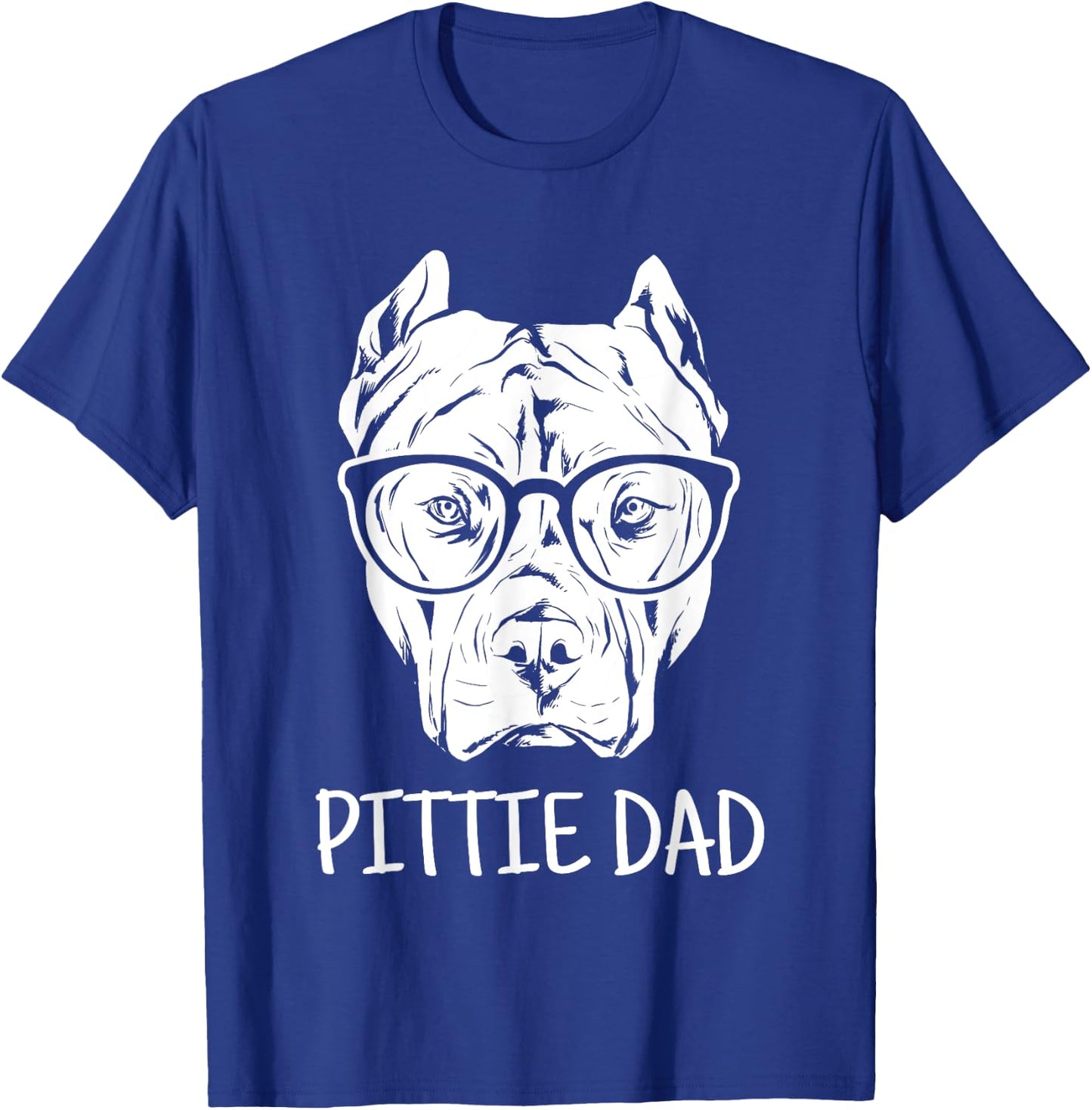 Pittie Dad Pitbull Dog Lovers Gift T-Shirt - T-Shirt | Royal