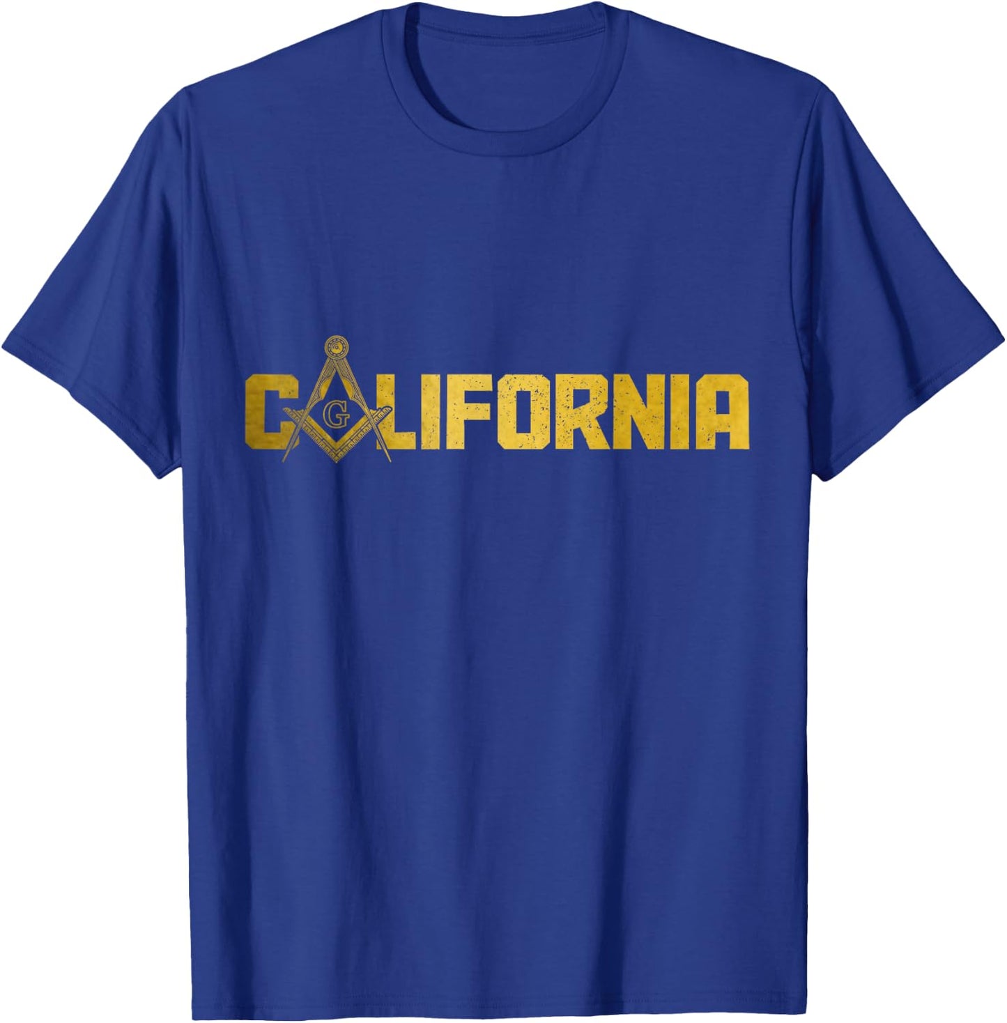 California Mason Freemason Masonic Square & Compass T-Shirt - T-Shirt | Royal