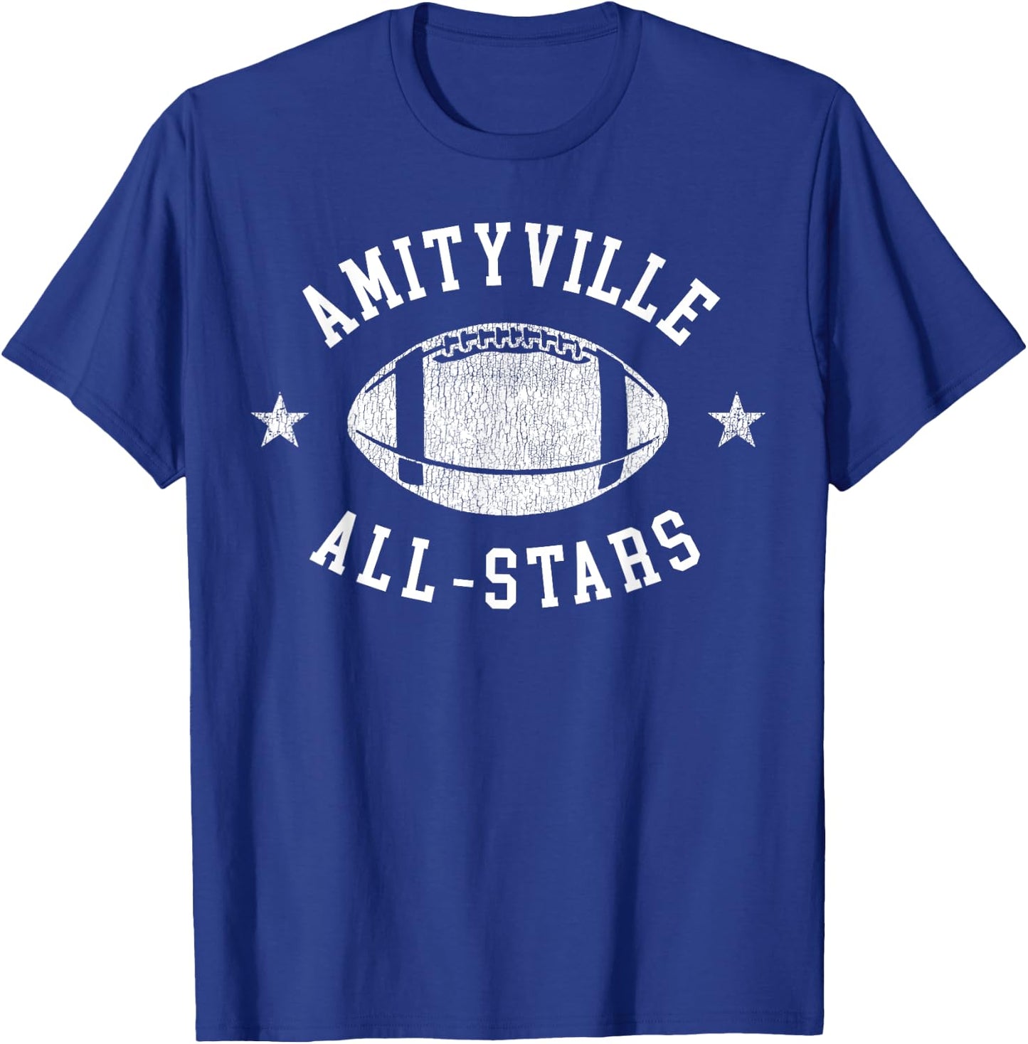 Amityville Vintage All-Stars Football Retro 80s T-Shirt - T-Shirt | Royal