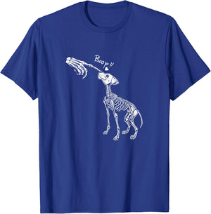 Funny Dog Skeleton Hand Boop Halloween Puppy Dog T-Shirt - T-Shirt | Royal