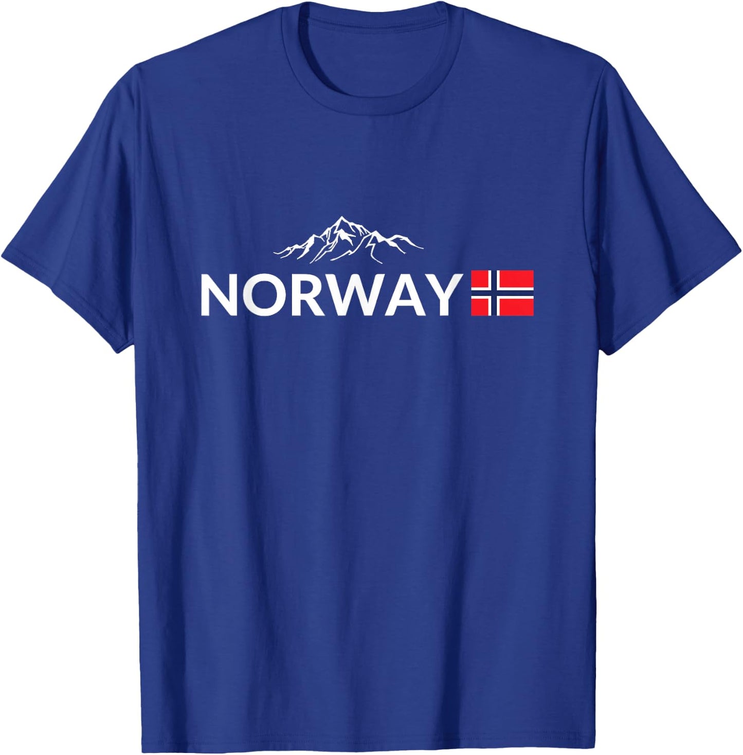 Norway Flag Mountain Outdoor Trip in Norway T-Shirt - T-Shirt | Royal