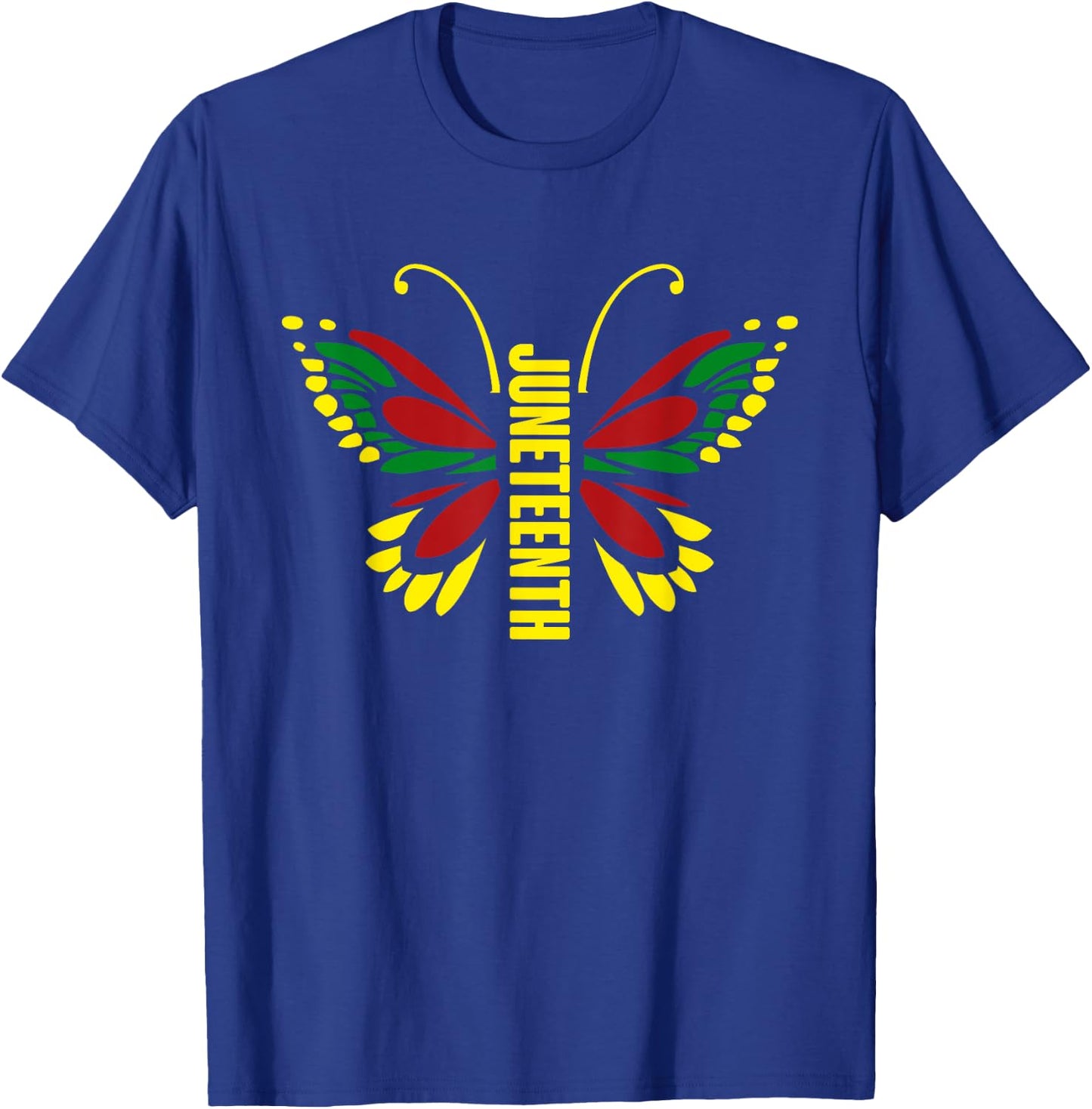 Juneteenth Butterfly African American Celebrate Juneteenth T-Shirt - T-Shirt | Royal