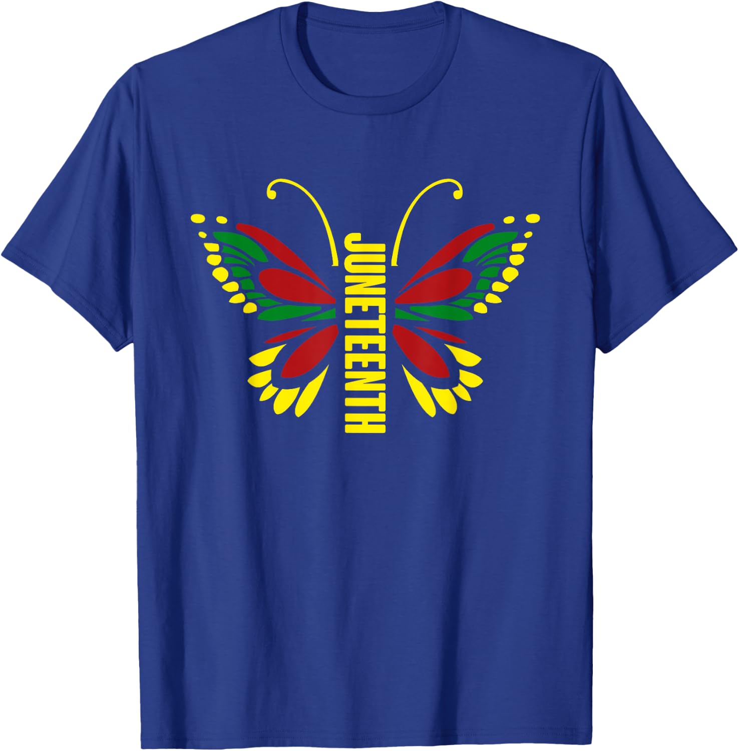 Juneteenth Butterfly African American Celebrate Juneteenth T-Shirt - T-Shirt | Royal