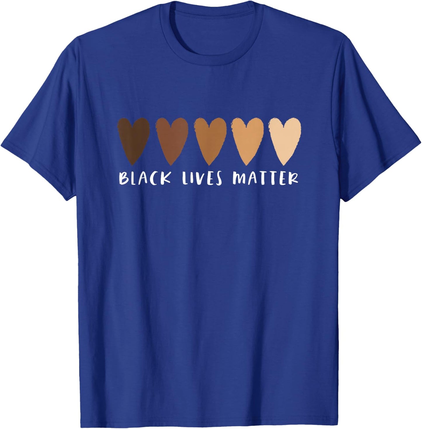 BLM Black Lives Matter Heart Small T-Shirt - T-Shirt | Royal