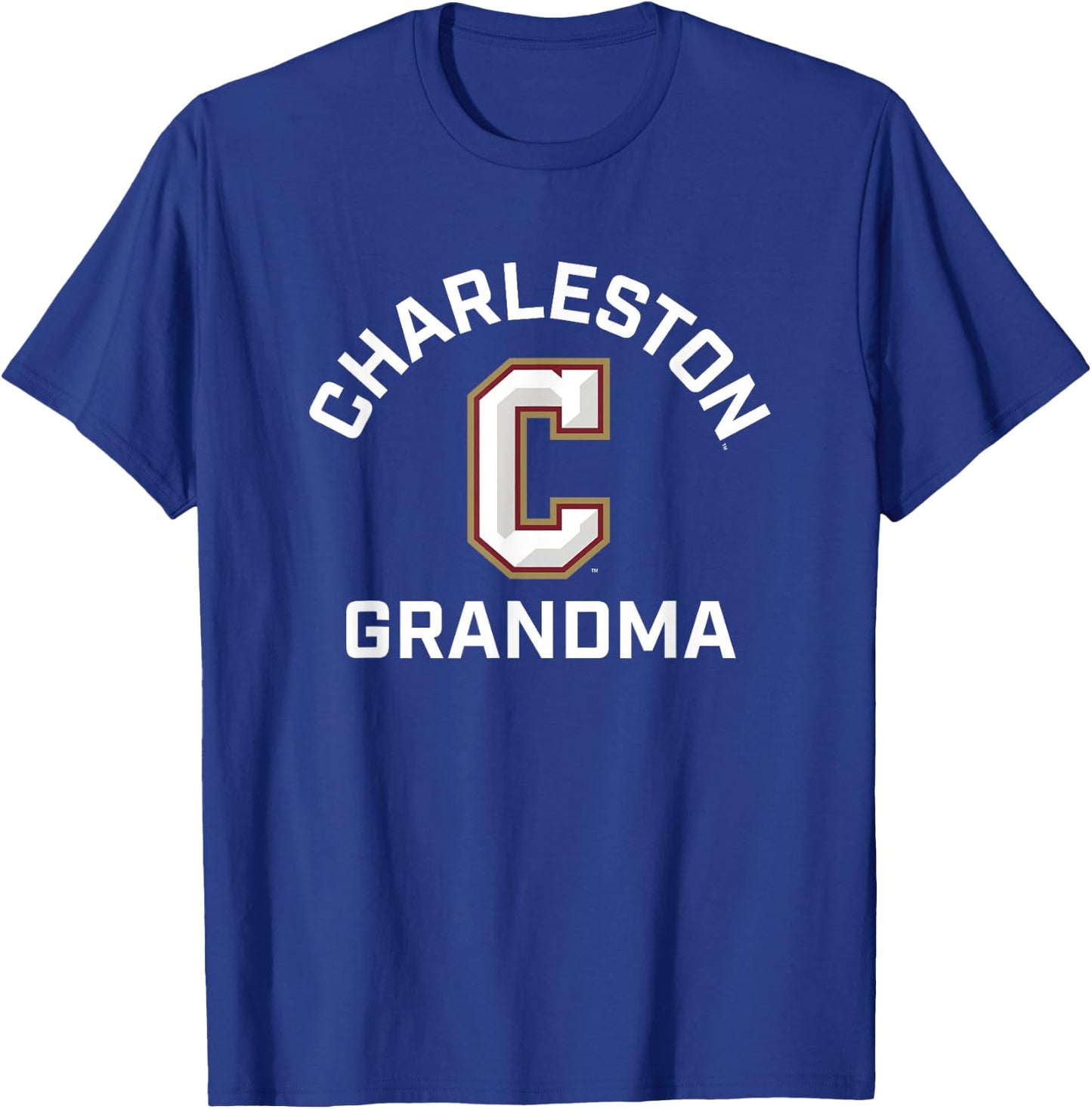 College of Charleston Cougars Arched Grandma T-Shirt - T-Shirt | Royal