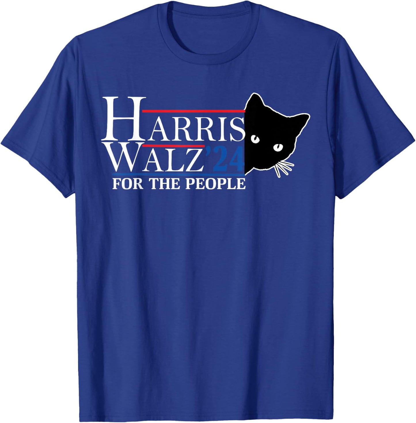 Harris Waltz 2024 For The People Cat Lady Kamala Harris 2024 T-Shirt - T-Shirt | Royal