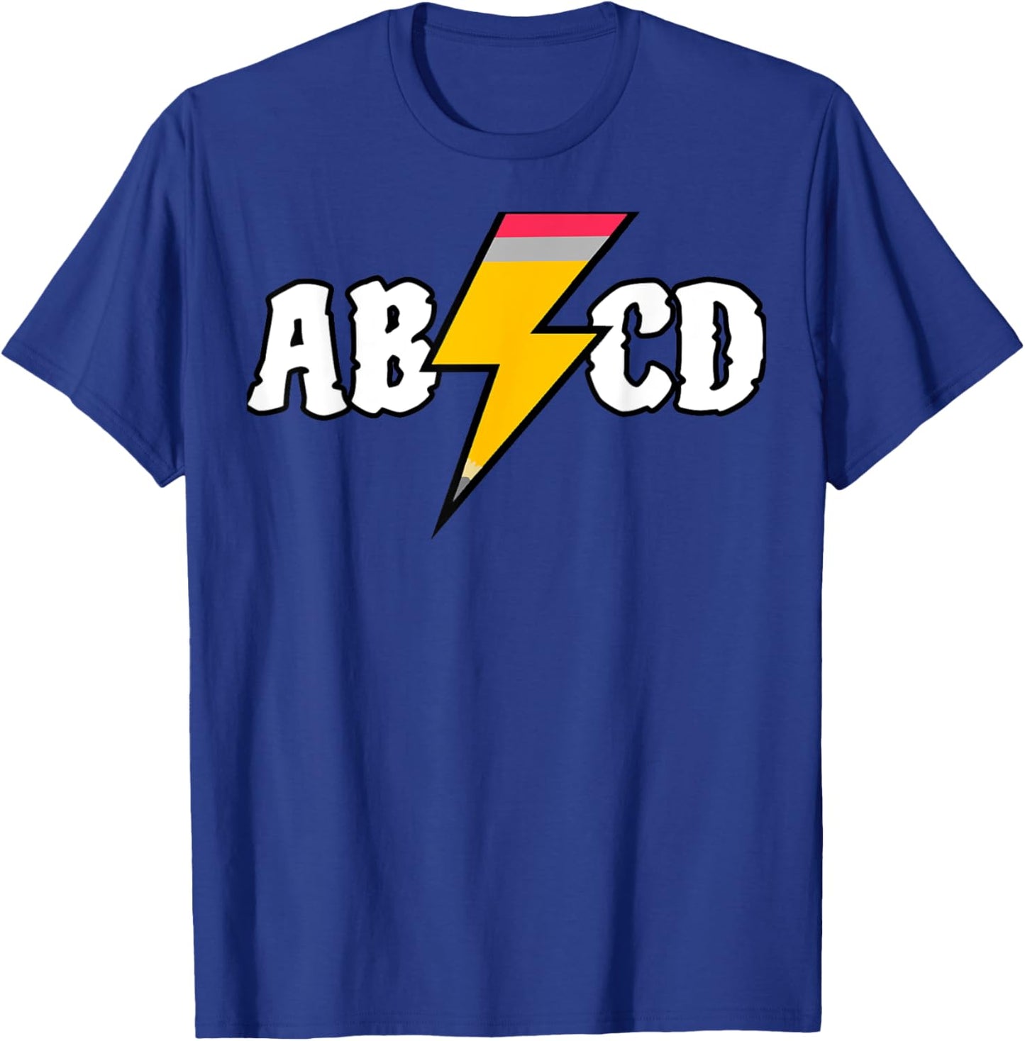 Back To School Pencil Alphabet Letters Student & Teacher Men Women Girls Kids T-Shirt - T-Shirt | Royal