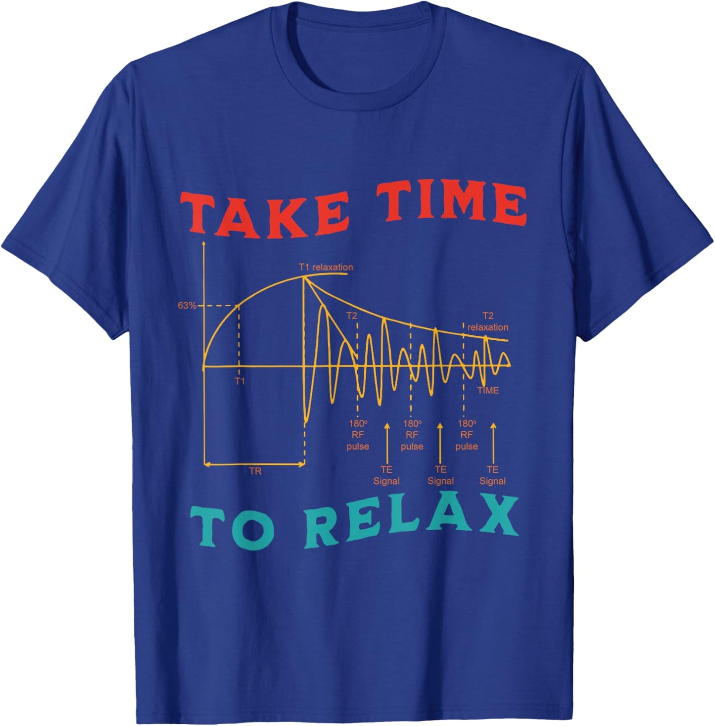 Take Time To Relax MRI Tech Parameters Vintage Design T-Shirt - T-Shirt | Royal