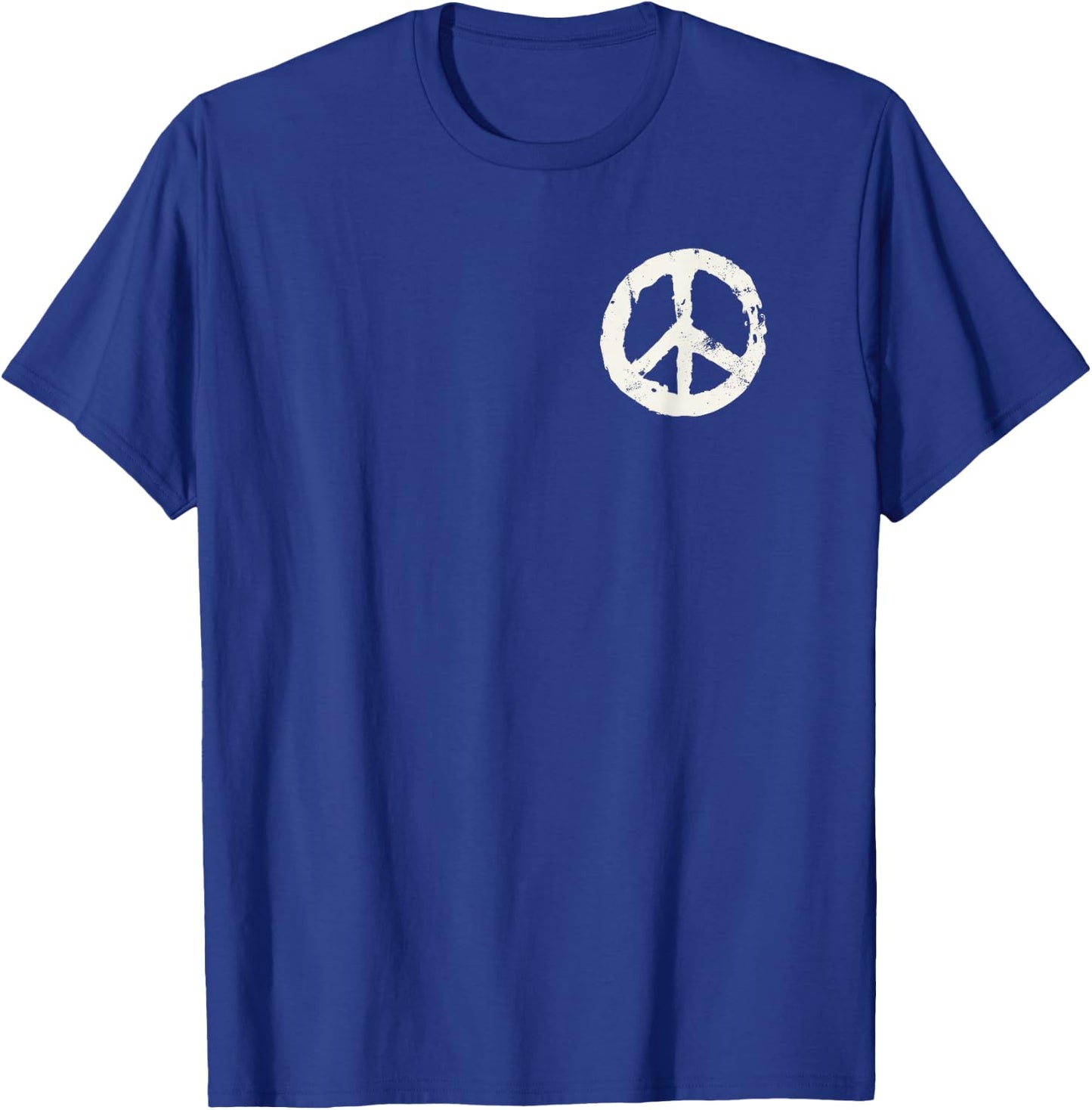 Hippie Hippie symbol print on pocket Gift T-Shirt - T-Shirt | Royal