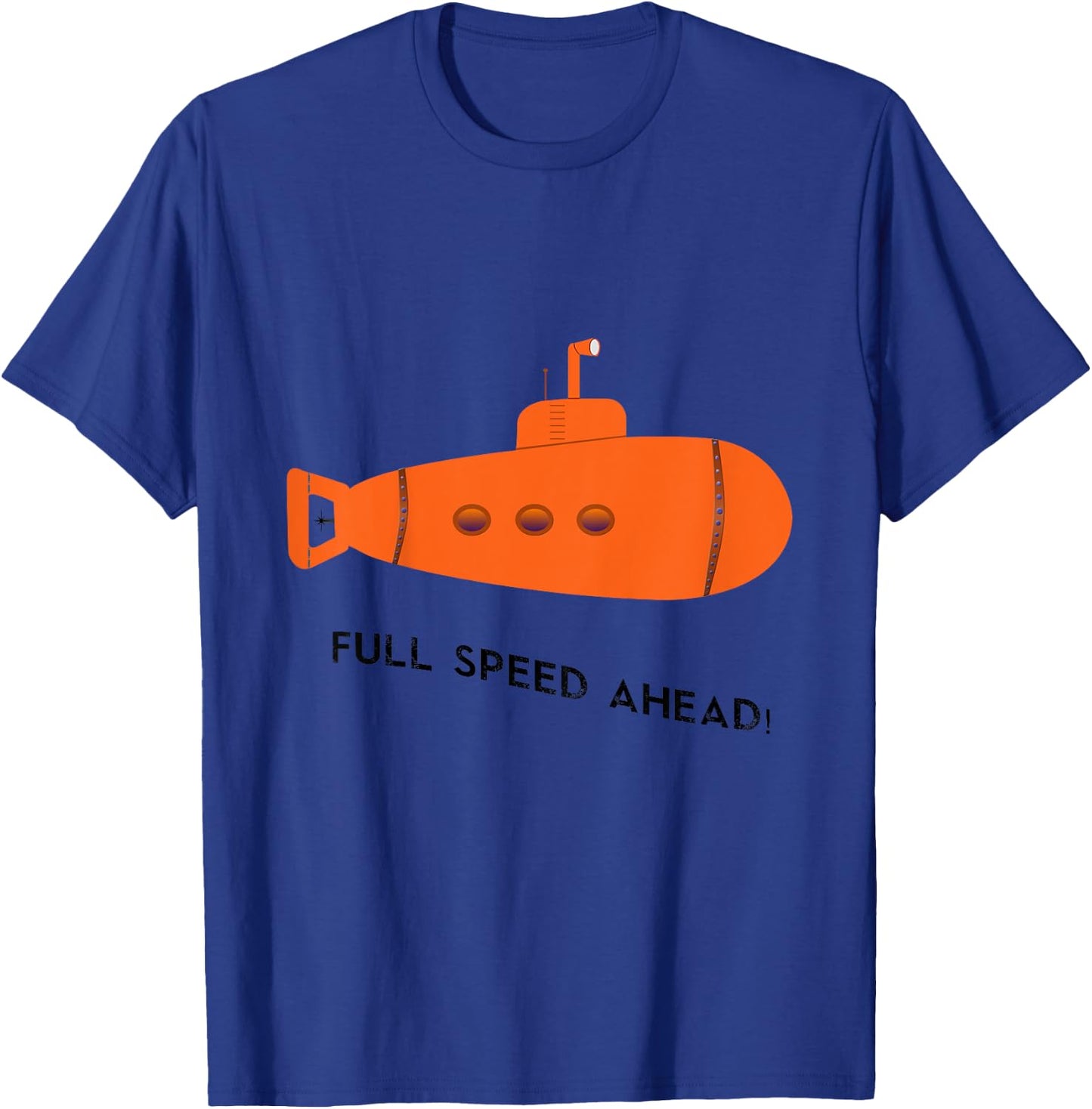 Kids Full Speed Ahead Submarine Ocean Sea Boys Girls T-Shirt - T-Shirt | Royal