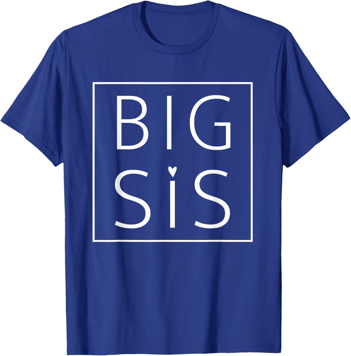 Big Sis Cute Heart Adult Big Sister Matching T-Shirt - T-Shirt | Royal