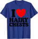 I Love Hairy Chests Red Heart Women's I Love Hairy Chest T-Shirt - T-Shirt | Royal