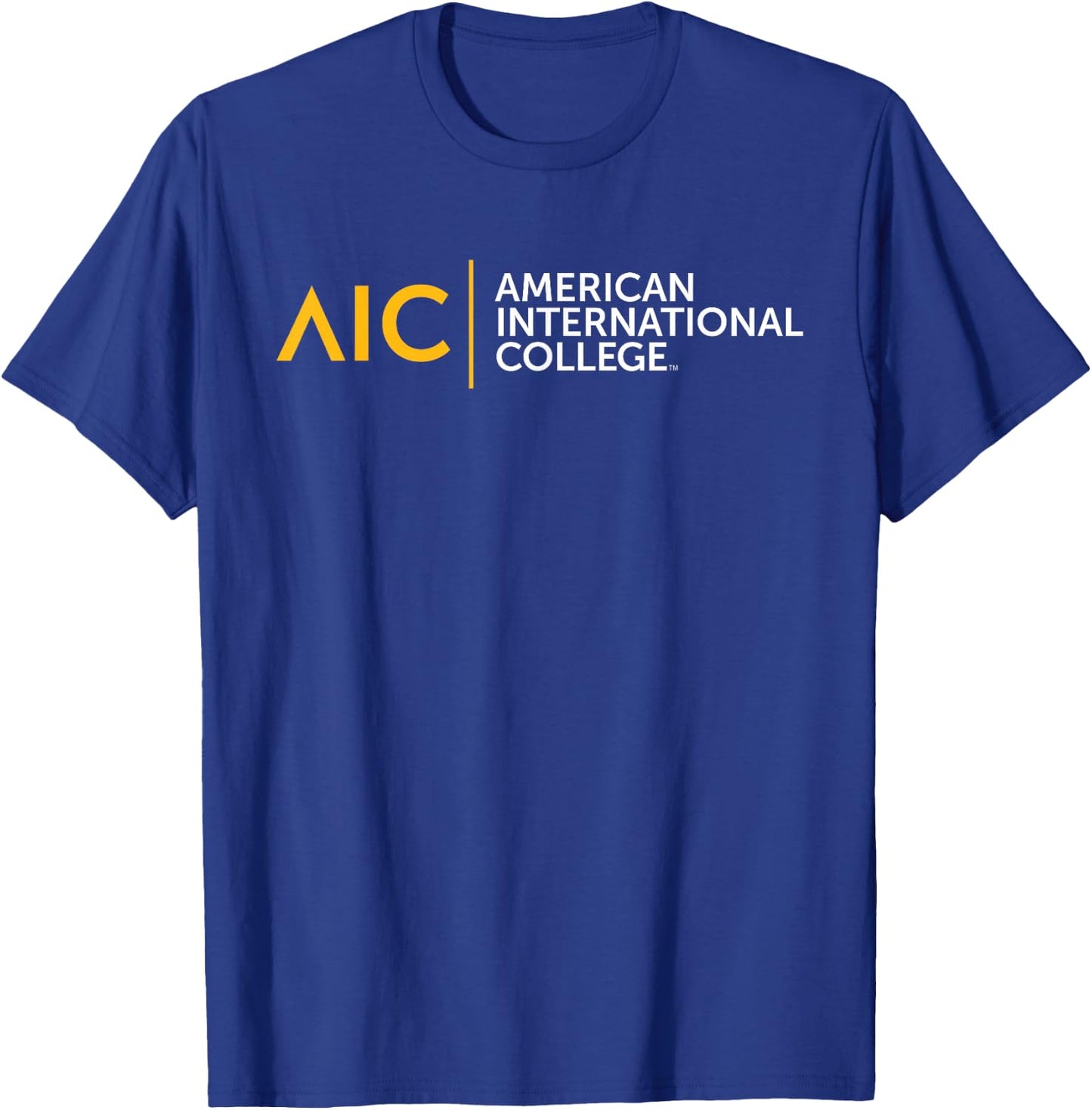 American International College AIC Institutional Logo T-Shirt - T-Shirt | Royal