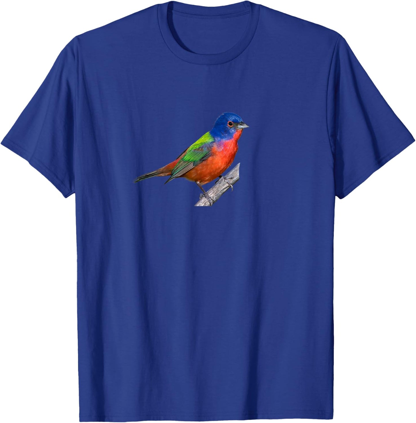 Painted Bunting Shirt Bird Watcher Cardinal Canary Finch T-Shirt - T-Shirt | Royal