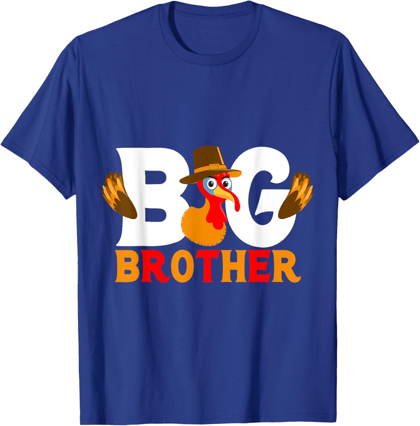 Big Brother Thanksgiving Baby Cute Turkey Kids Toddlers T-Shirt - T-Shirt | Royal