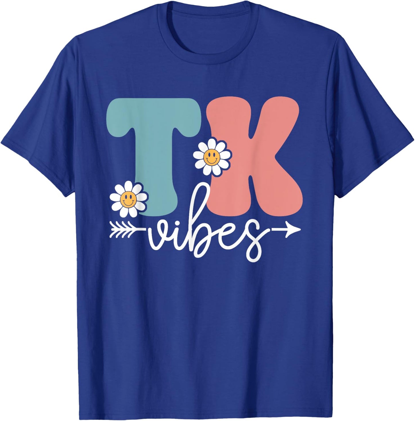TK Vibes Back To School Teachers Students TK Team Men Women Kids T-Shirt - T-Shirt | Royal
