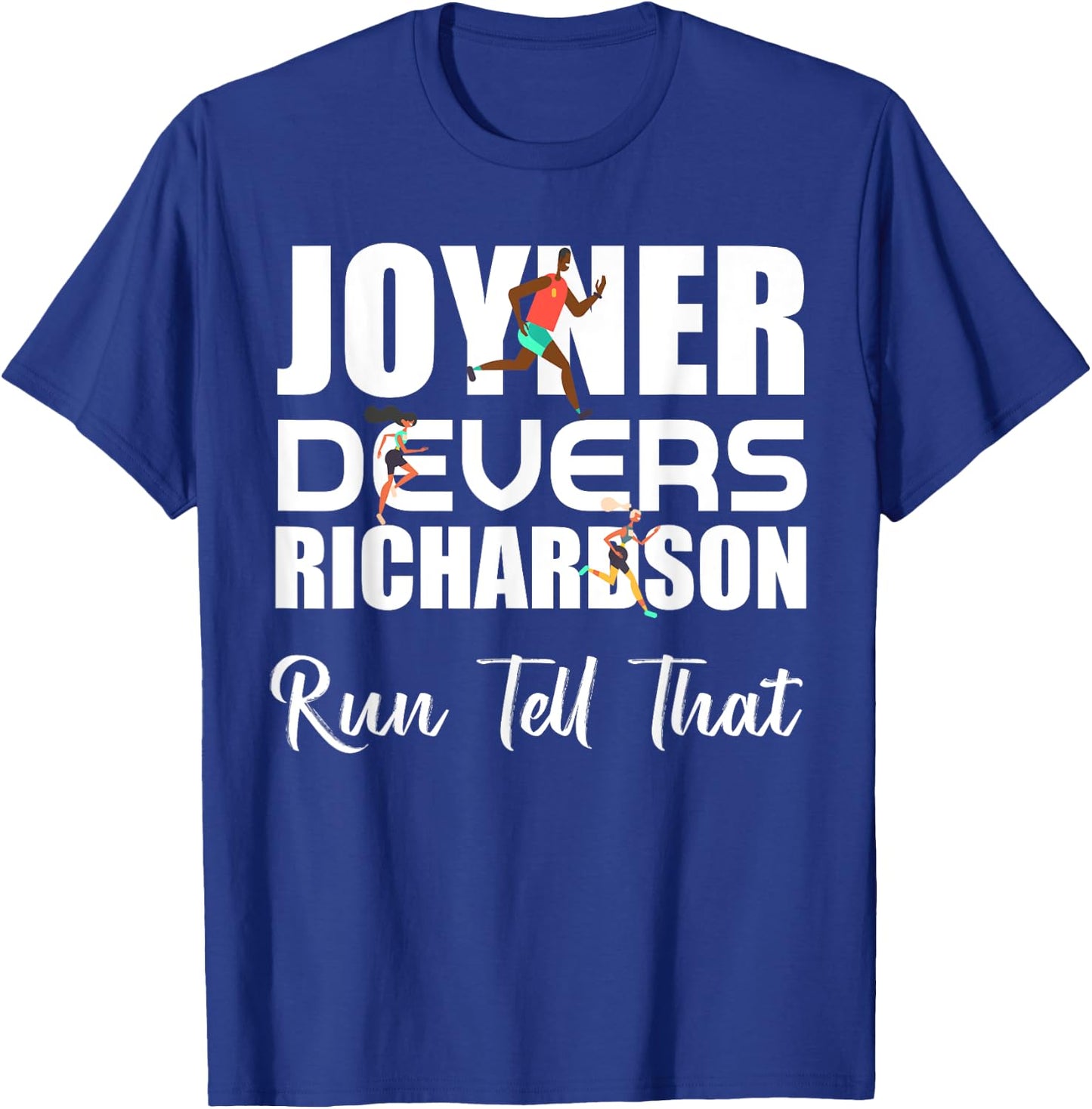 Sha'Carri, Run Tell That, Track and Field Running T-Shirt - T-Shirt | Royal