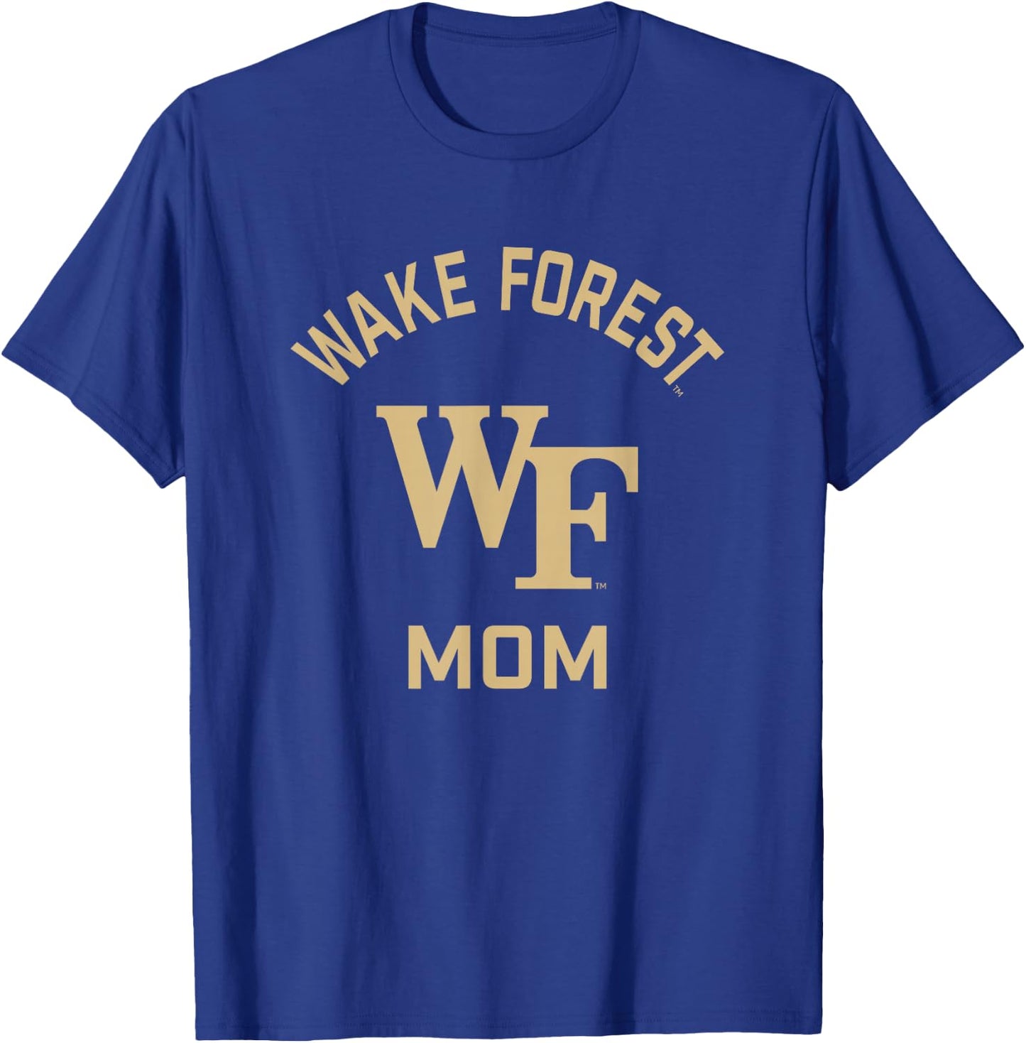 Wake Forest Demon Deacons Arched Mom T-Shirt - T-Shirt | Royal