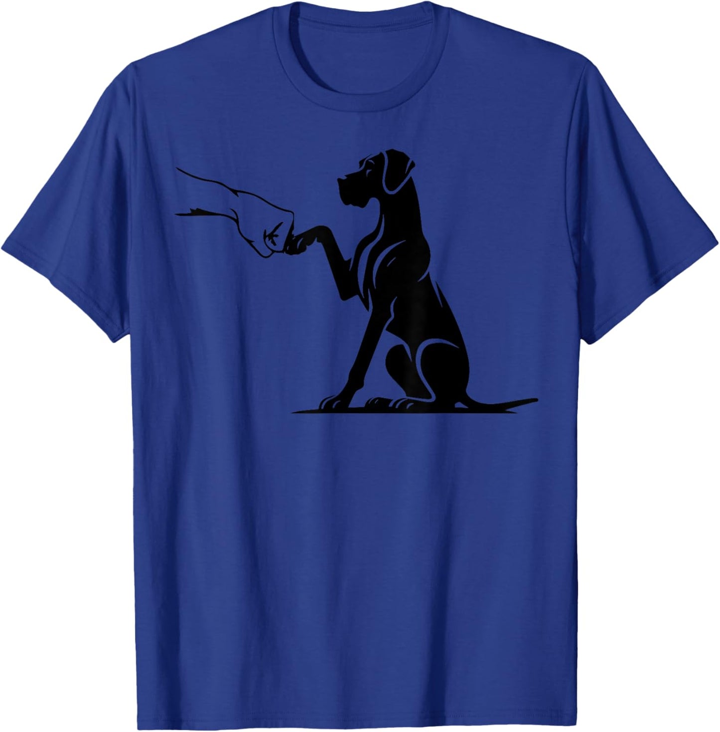 Great Dane with Hand, Mother of The Great Dane T-Shirt - T-Shirt | Royal