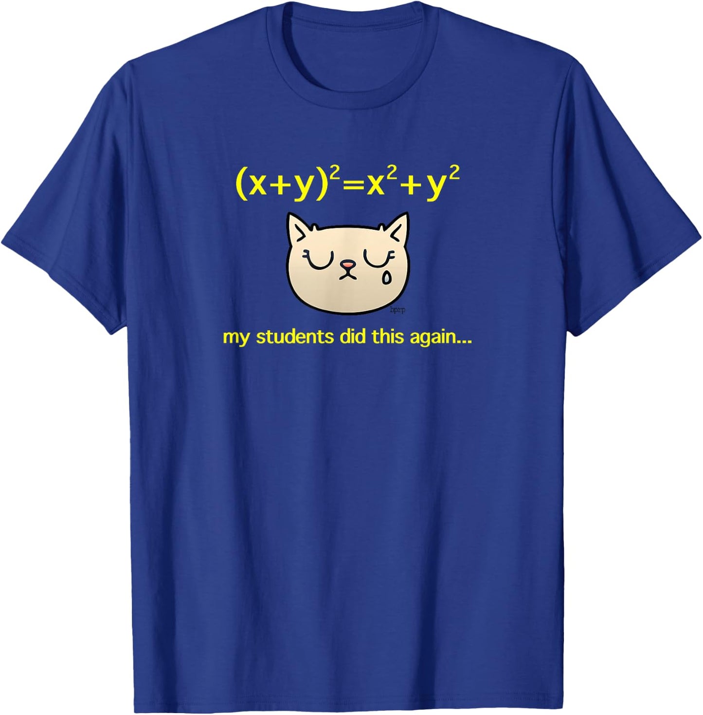 My Students Did (x+y)^2=x^2+y^2 Again, Algebra Math Teacher T-Shirt - T-Shirt | Royal