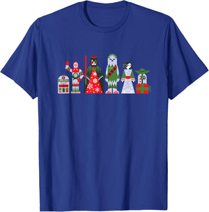 Star Wars Holiday Galactically Festive Christmas Pattern T-Shirt - T-Shirt | Royal