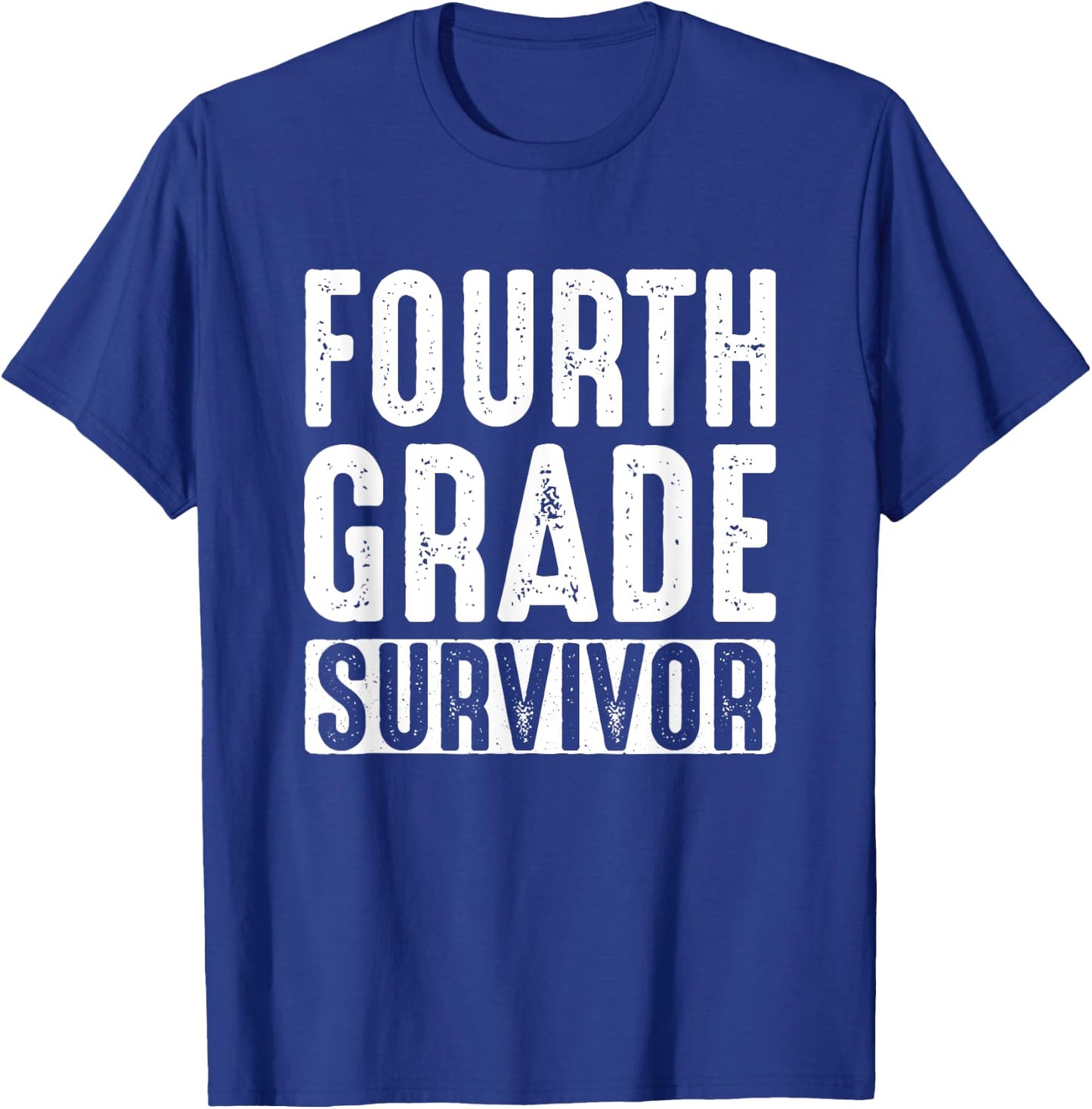 Fourth Grade Survivor Funny Teachers T-Shirt - T-Shirt | Royal