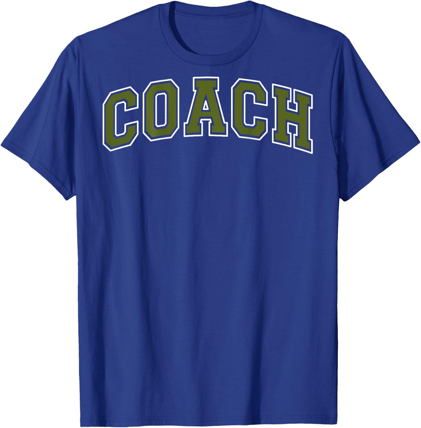 Coach Sports Trainer Vintage Olive Green on the back T-Shirt - T-Shirt | Royal