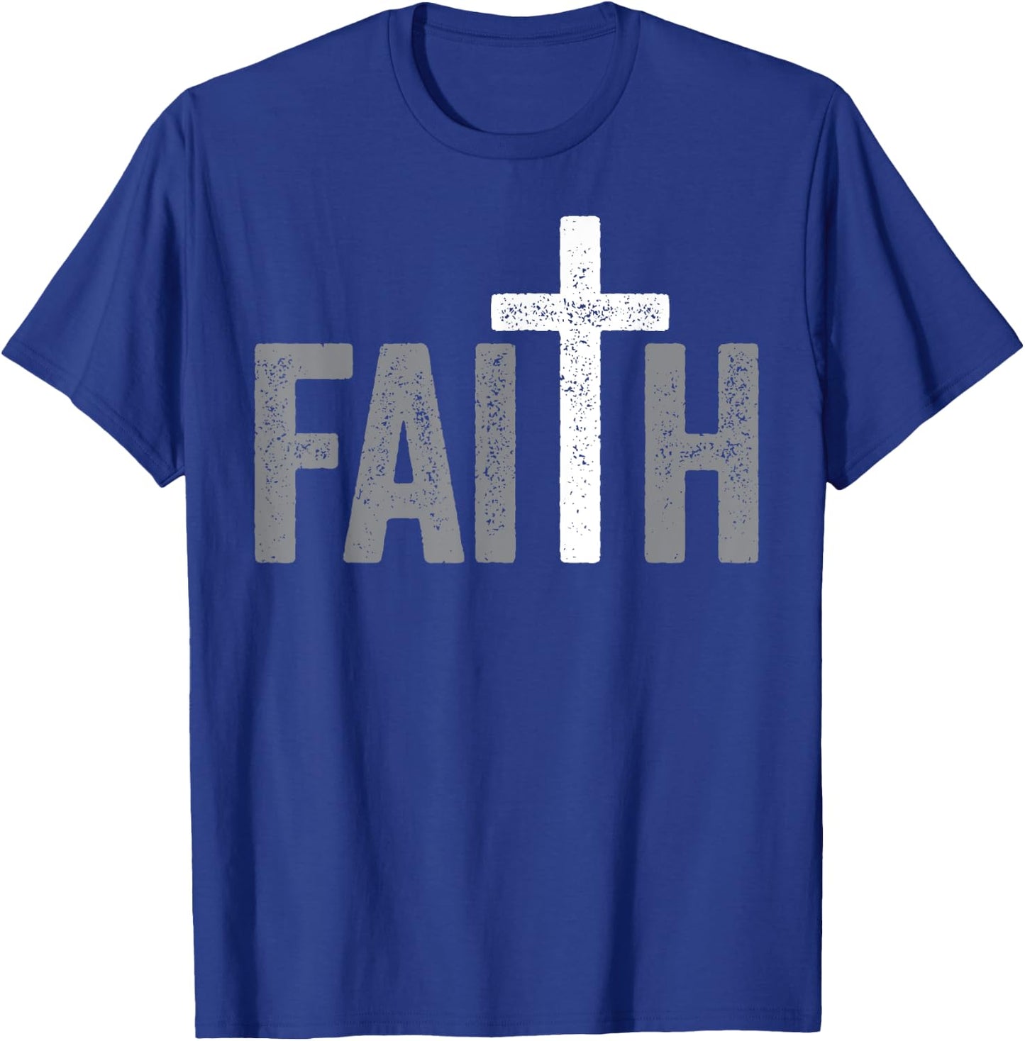 Christian Christ Religious Women Men Faith Cross T-Shirt - T-Shirt | Royal