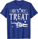 He's My Treat Skeleton Hand Funny Halloween Costume Couples T-Shirt - T-Shirt | Royal