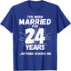 Couples Married 24 Years - Funny 24th Wedding Anniversary T-Shirt - T-Shirt | Royal