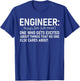 Engineer Definition Funny T-Shirt - T-Shirt | Royal
