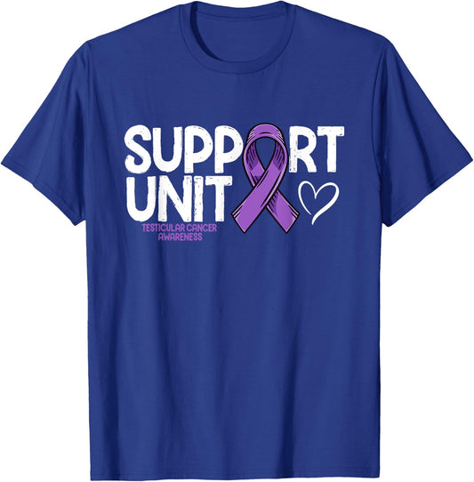 Testicular Cancer Support Unit Testicular Cancer Awareness T-Shirt - T-Shirt | Royal
